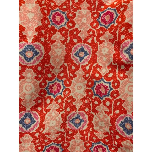 Liz Claiborne Sleeveless Button-Up Blouse Size 2 Red & White Pattern - Picture 5 of 6